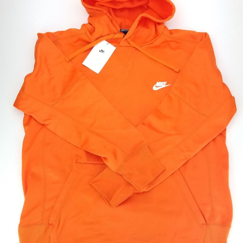 Nike Men's NWS Bright Orange Pullover Hoodie DX6945 820 Size S - XL MSRP $80